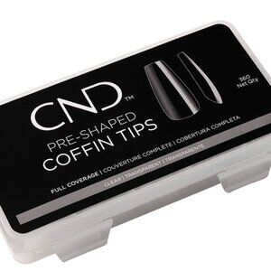 CND Pre-Shaped Coffin Tips Clear 360 Tips